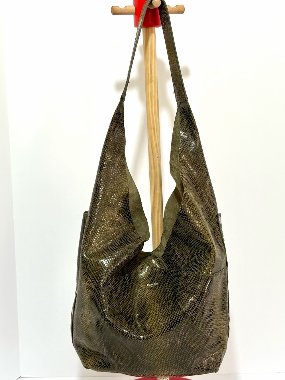 Hammitt Original Tom Large Hobo Bag In Bonsai With Brushed Silver Hardware